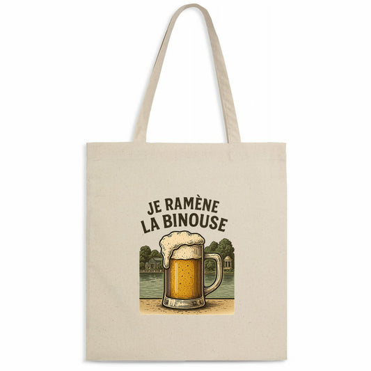 Totebag 'Je ramène la binouse' - face_naturel